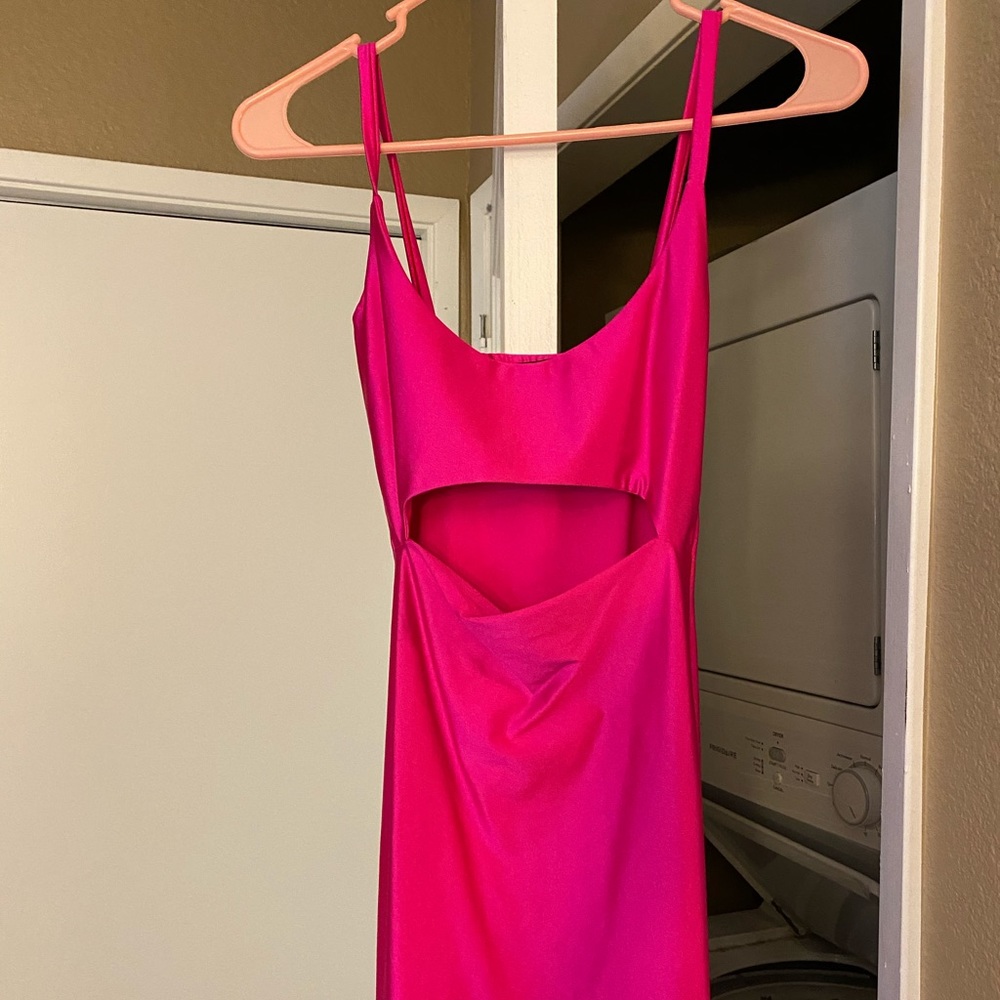 Open mid section mini dress size S